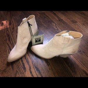Frye, beige dress boots